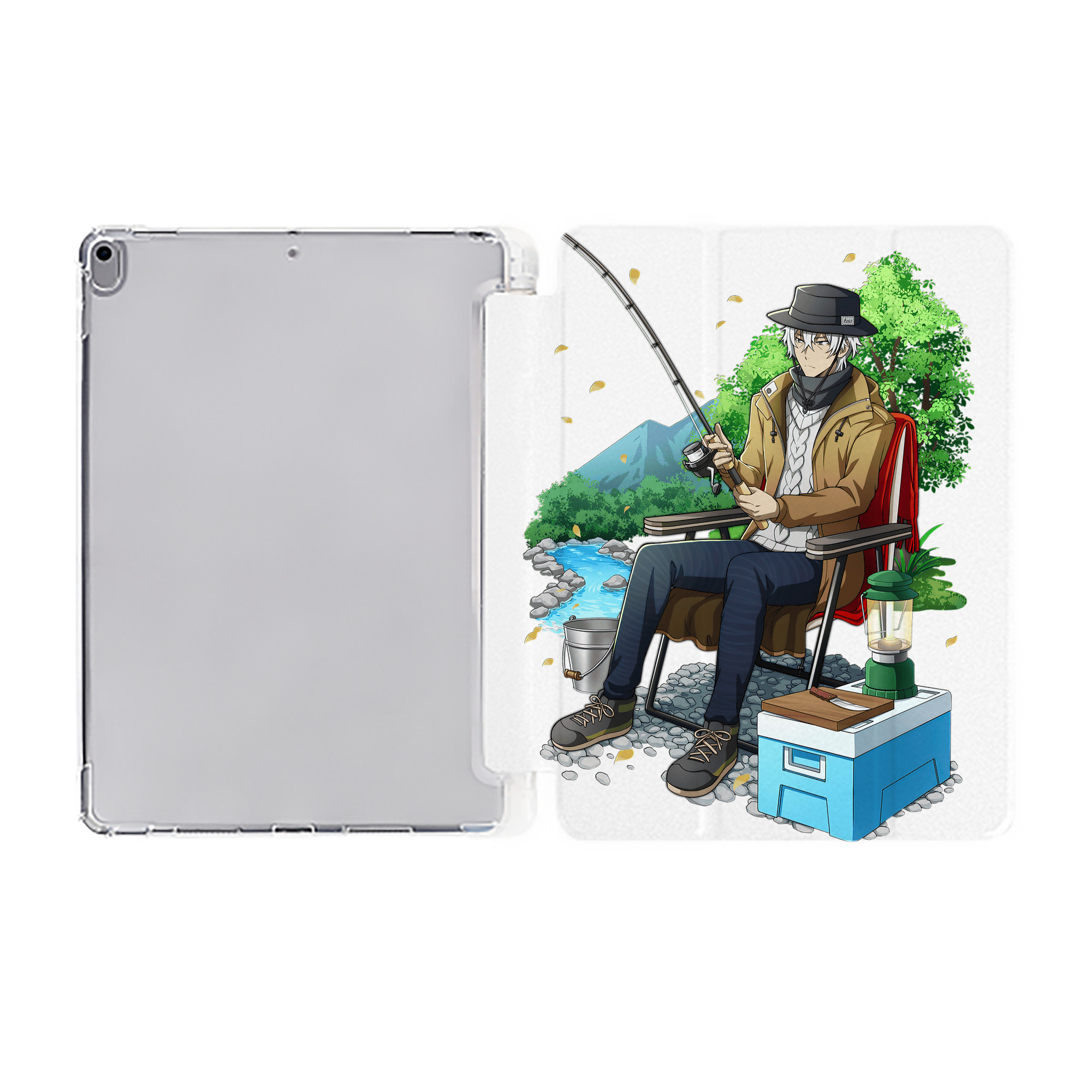 （画像用） 文豪ストレイドッグス Bungo Stray Dogs IPad ケース ペン収納付き 三つ折りスタンド PUレザー×シリコン 対応機種9.5/10.5/10.9インチ